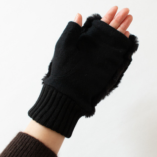 指が出せるので細かいものやスマホ操作も簡単(BLACK) 指が出せるので細かいものやスマホ操作も簡単(BLACK)