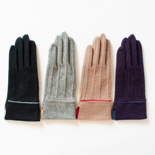 女性用カシミヤ手袋 BRODERIE
