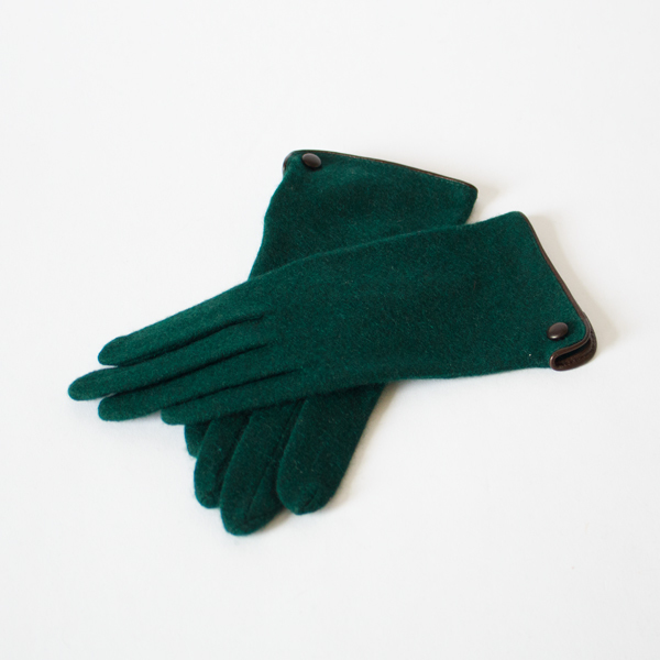 女性用カシミヤ手袋 Cholet DARK GREEN