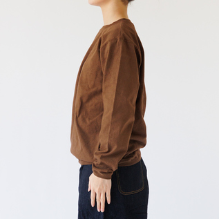 クルーネックロングスリーブTシャツ COCONUT BROWN／Goodwear（グッド