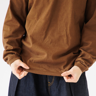 クルーネックロングスリーブTシャツ COCONUT BROWN／Goodwear（グッド