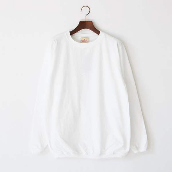 クルーネックロングスリーブTシャツ WHITE クルーネックロングスリーブTシャツ WHITE