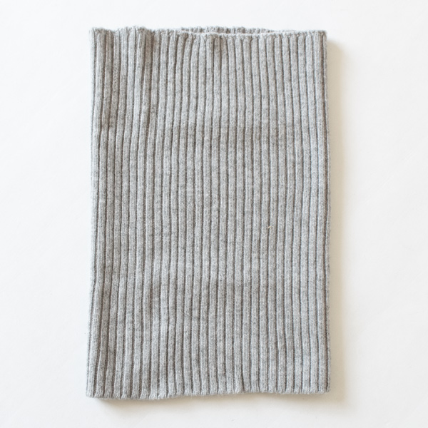 カシミヤリブスヌード(FLANNEL GREY)