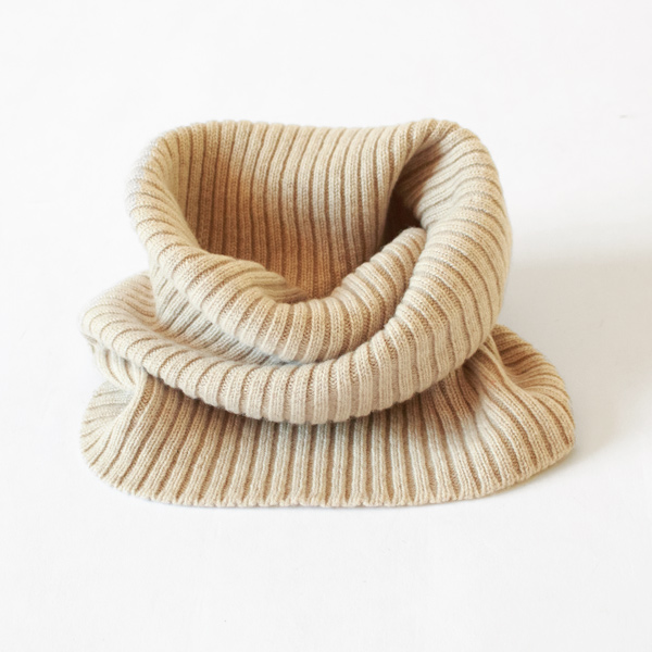 カシミヤリブスヌード(OATMEAL)