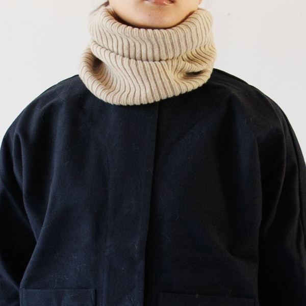 カシミヤリブスヌード(OATMEAL)