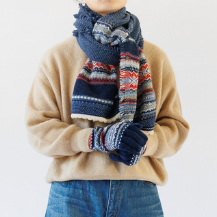 ERIBE（エリべ）のだめちゃん着用リバティ&ジャガードニットマフラー ERIBE（エリべ）のだめちゃん着用リバティ&ジャガードニットマフラー