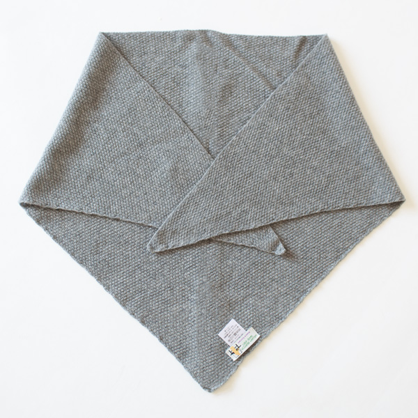 カシミヤトライアングルヘッドスカーフ(DERBY GREY)