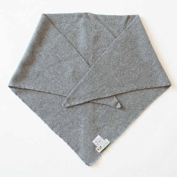 カシミヤトライアングルヘッドスカーフ(DERBY GREY)