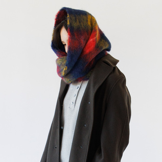 モヘアチェックマフラー／MANTAS EZCARAY（マンタス エスカライ