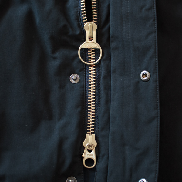  ジップとスナップボタンのフロントデザイン(NAVY/36)