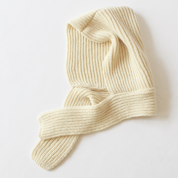 ニットキャップ＆マフラー(WHITE)