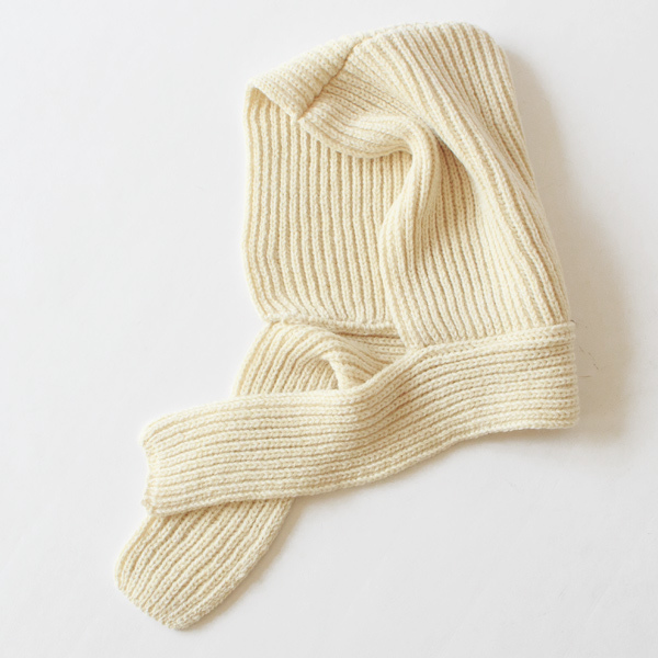ニットキャップ＆マフラー(WHITE)
