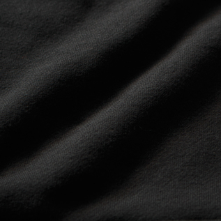 通常の裏起毛生地と比べて毛が抜けにくいです(BLACK)