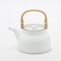 Basic earthenware teapot white