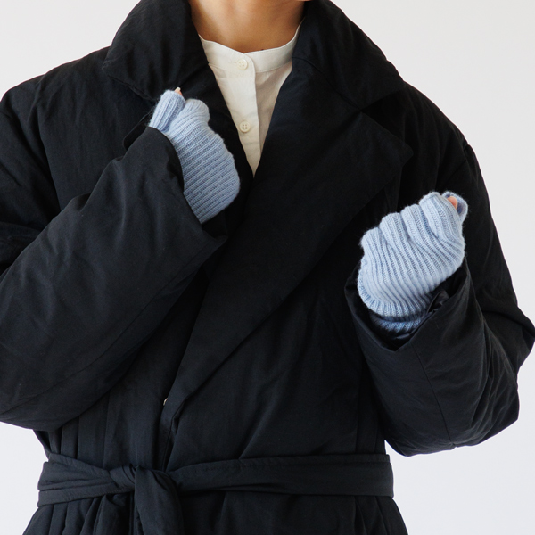 モンゴルカシミヤ スマートタッチ手袋(PALE BLUE)