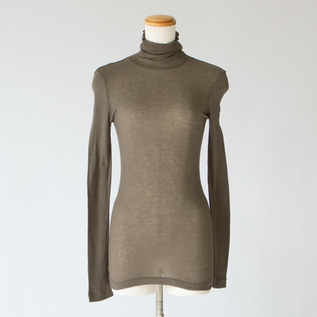 リブタートルネックロングスリーブ(OLIVE DRAB)