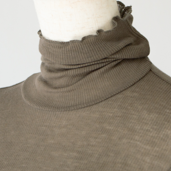 リブタートルネックロングスリーブ(OLIVE DRAB) リブタートルネックロングスリーブ(OLIVE DRAB)