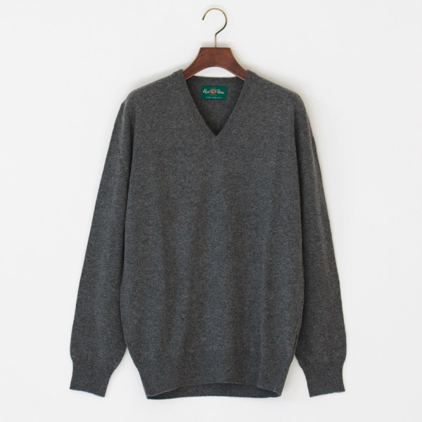 12G GEELONG LAMBSWOOL Vネック セーター(DERBY)