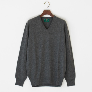 12G GEELONG LAMBSWOOL Vネック セーター