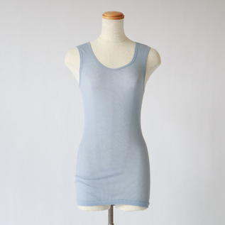 リブクルータンクトップ(CLOUDY BLUE) リブクルータンクトップ(CLOUDY BLUE)