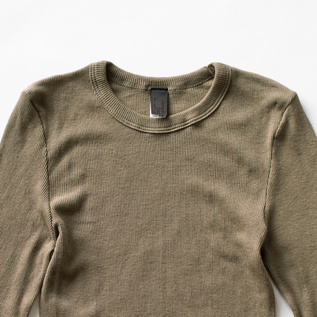 RIBBED CREW NECK LONG SLEEVE