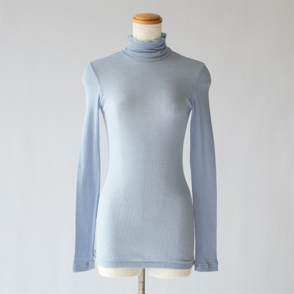 リブタートルネックロングスリーブ(CLOUDY BLUE) リブタートルネックロングスリーブ(CLOUDY BLUE)