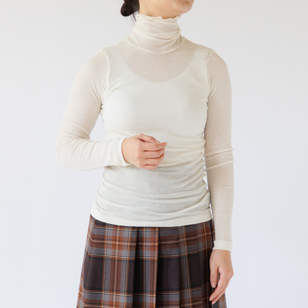 リブタートルネックロングスリーブ(VANILLA) リブタートルネックロングスリーブ(VANILLA)
