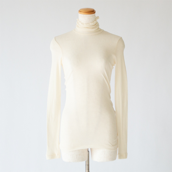 リブタートルネックロングスリーブ(VANILLA) リブタートルネックロングスリーブ(VANILLA)