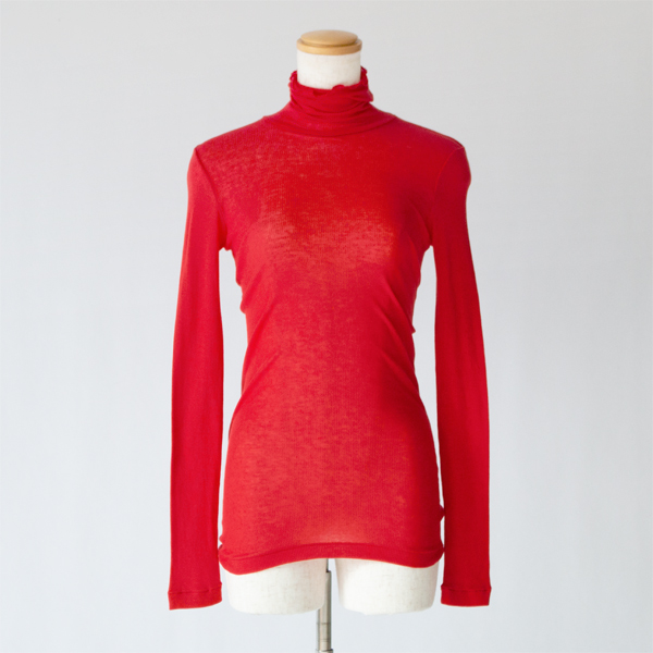 リブタートルネックロングスリーブ(RED) リブタートルネックロングスリーブ(RED)