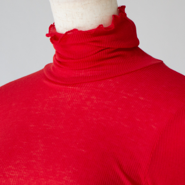 リブタートルネックロングスリーブ(RED) リブタートルネックロングスリーブ(RED)