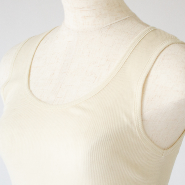 リブクルータンクトップ(VANILLA) リブクルータンクトップ(VANILLA)