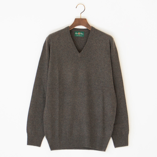 12G GEELONG LAMBSWOOL Vネック セーター