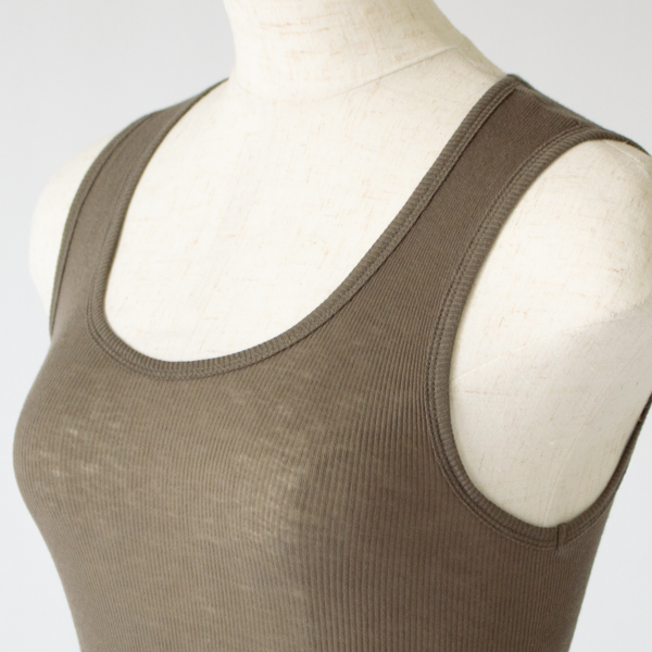 リブクルータンクトップ(OLIVE DRAB) リブクルータンクトップ(OLIVE DRAB)