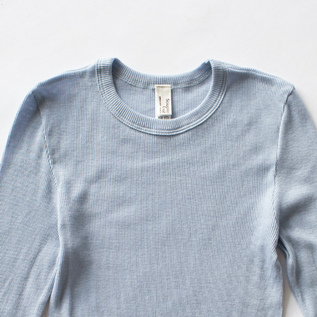 RIBBED CREW NECK LONG SLEEVE