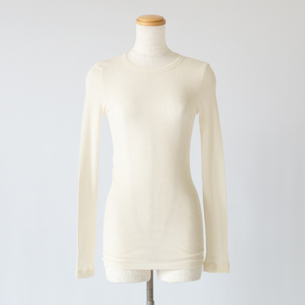 リブクルーネックロングスリーブ(VANILLA) リブクルーネックロングスリーブ(VANILLA)