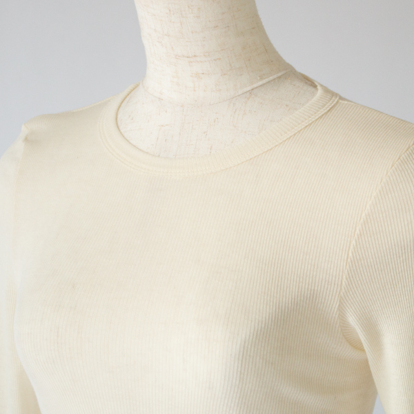 リブクルーネックロングスリーブ(VANILLA) リブクルーネックロングスリーブ(VANILLA)
