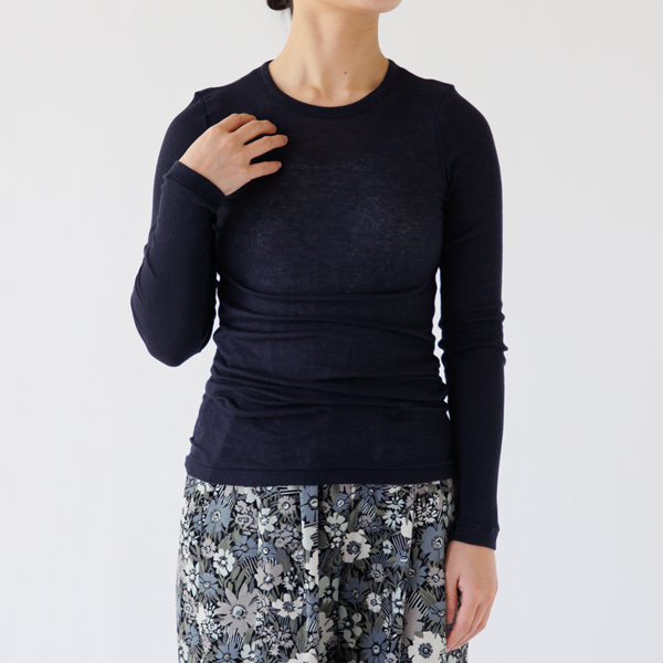 リブクルーネックロングスリーブ(MIDNIGHTNAVY) リブクルーネックロングスリーブ(MIDNIGHTNAVY)