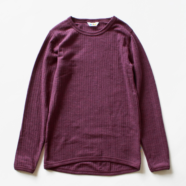 限定色 ウール ロングスリーブ NEEDLE DROP WOOL(Purple)