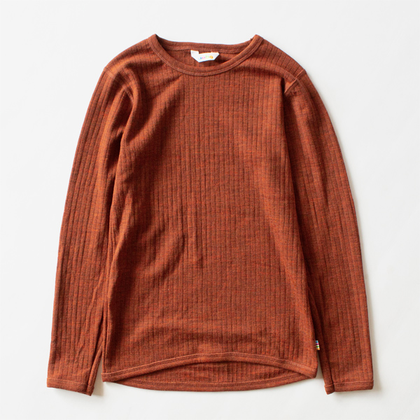 限定色 ウール ロングスリーブ NEEDLE DROP WOOL(Apricot)
