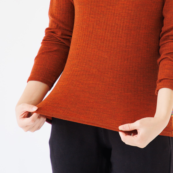 伸縮性のあるウール素材(Apricot)