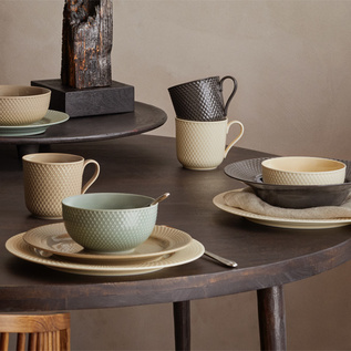 RHOMBE EARTH DINNERWARE MUG WITH HANDLE／Lyngby Porcelaen / Shop