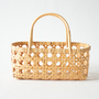 WHITE BAMBOO EIGHT-MESH WOVEN BAG