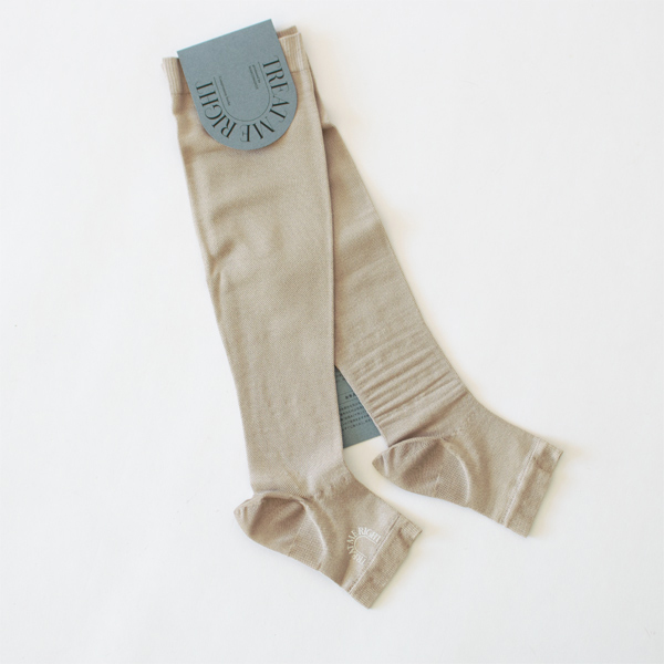 シルク着圧ソックス(Beige)