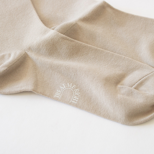 コットン着圧ソックス(Beige) コットン着圧ソックス(Beige)