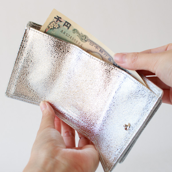 お札もしっかり入れられます(ミニウォレット)