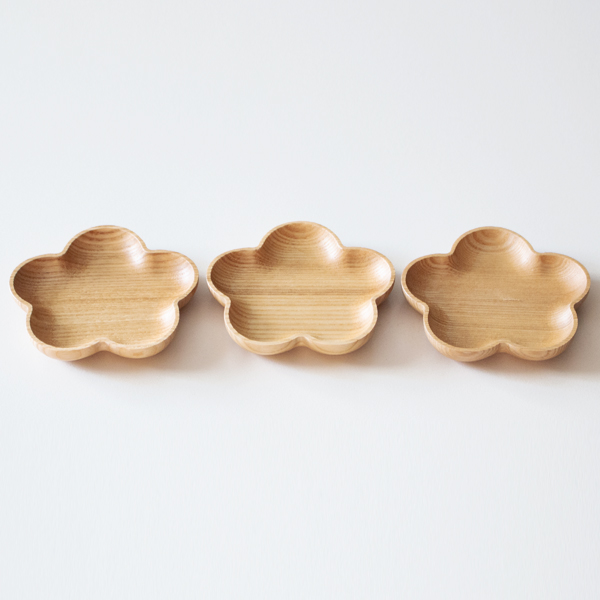 花の豆皿（3枚セット/梅）