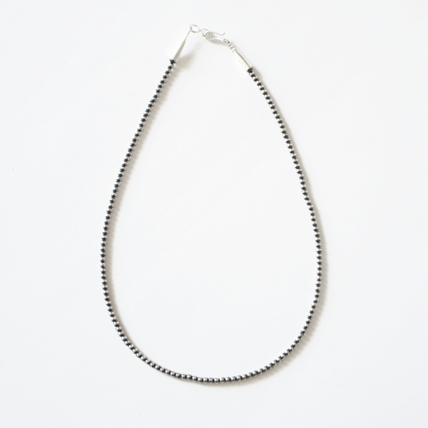 ナバホパールネックレス Oxidized(3mm/全長45cm)