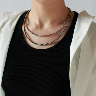 ナバホパールネックレス Oxidized／ERICKA NICOLAS BEGAY（エリッカ