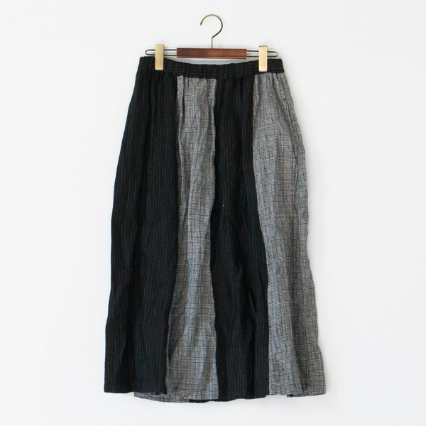 Vlas Blomme スカート 美品 Linen Classical Check コンビネーションスカート／Vlas Blomme