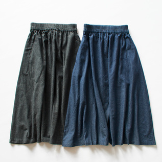 6オンスライトデニム フレアスカート